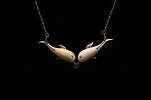 Edwardian Sterling Silver and Ivory Necklace.