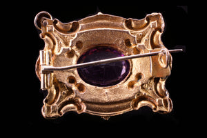 Victorian Pinchbeck and Amethyst Brooch.