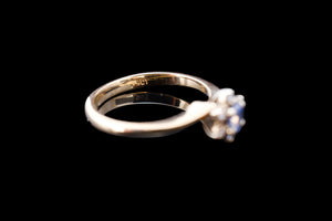 Vintage 9ct Gold Celonese Sapphire and Diamond Ring.