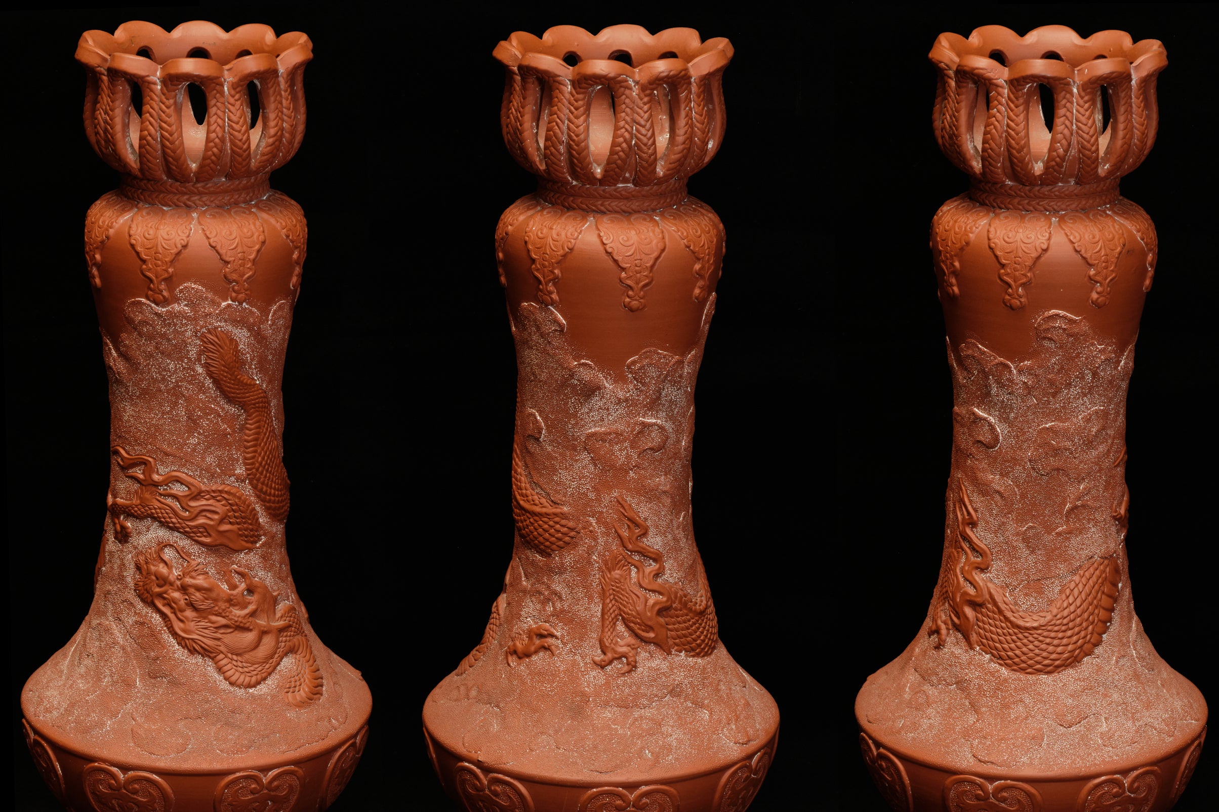 Victorian Chinese Terracotta Vase.