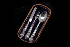 Victorian Sterling Silver Childs Cutlery Set.
