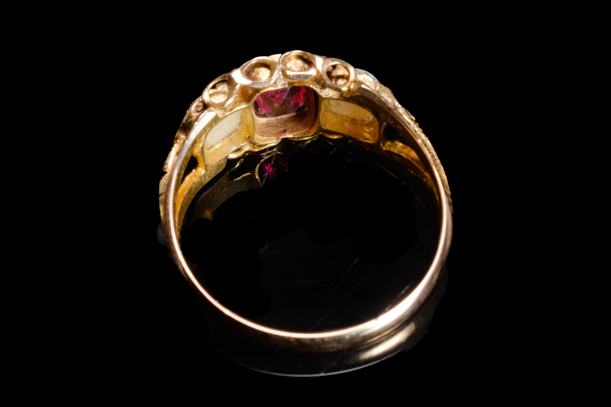 Victorian Ruby and Pearl Ring.
