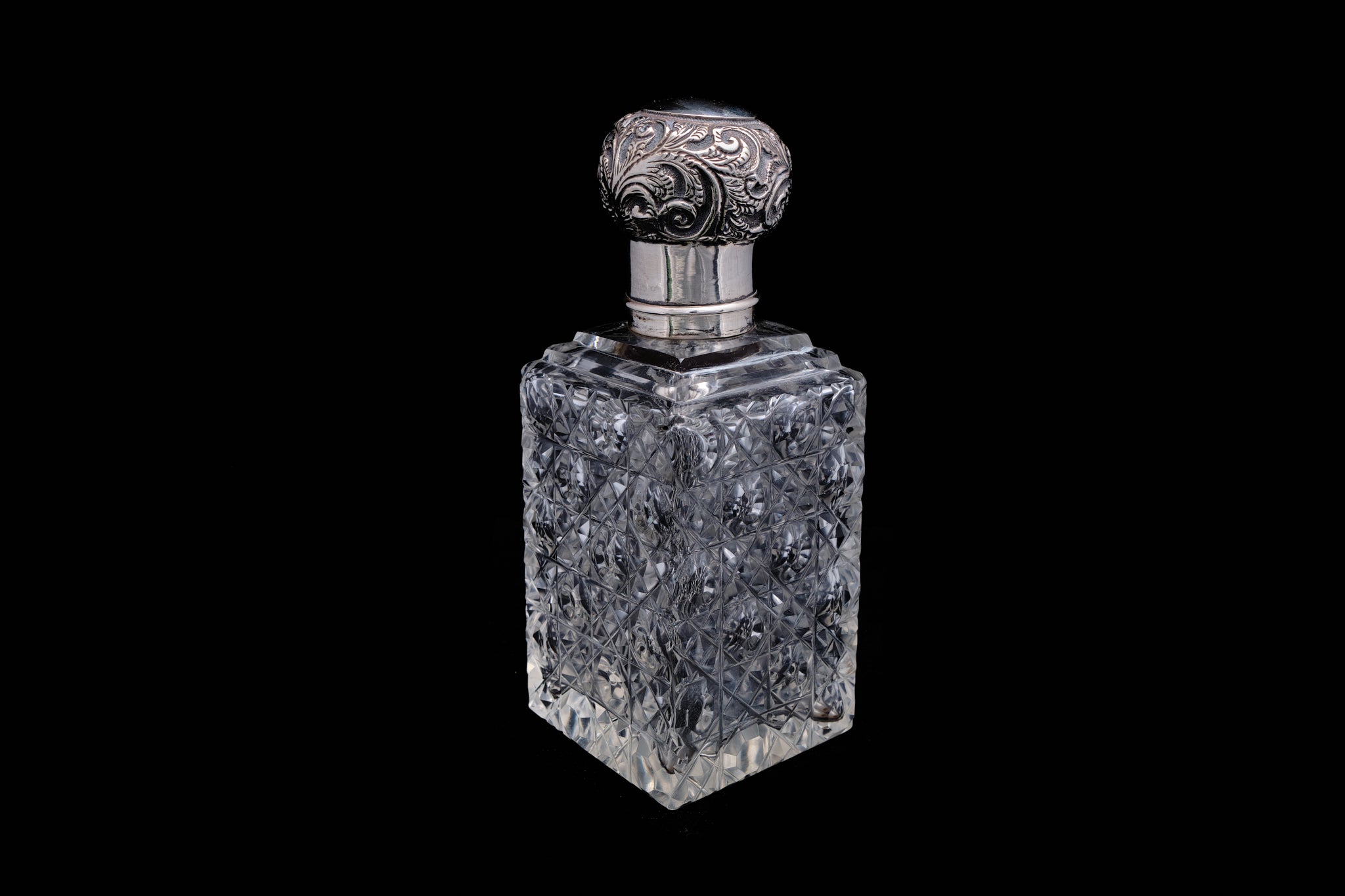 Victorian Sterling Silver Top Perfume Bottle