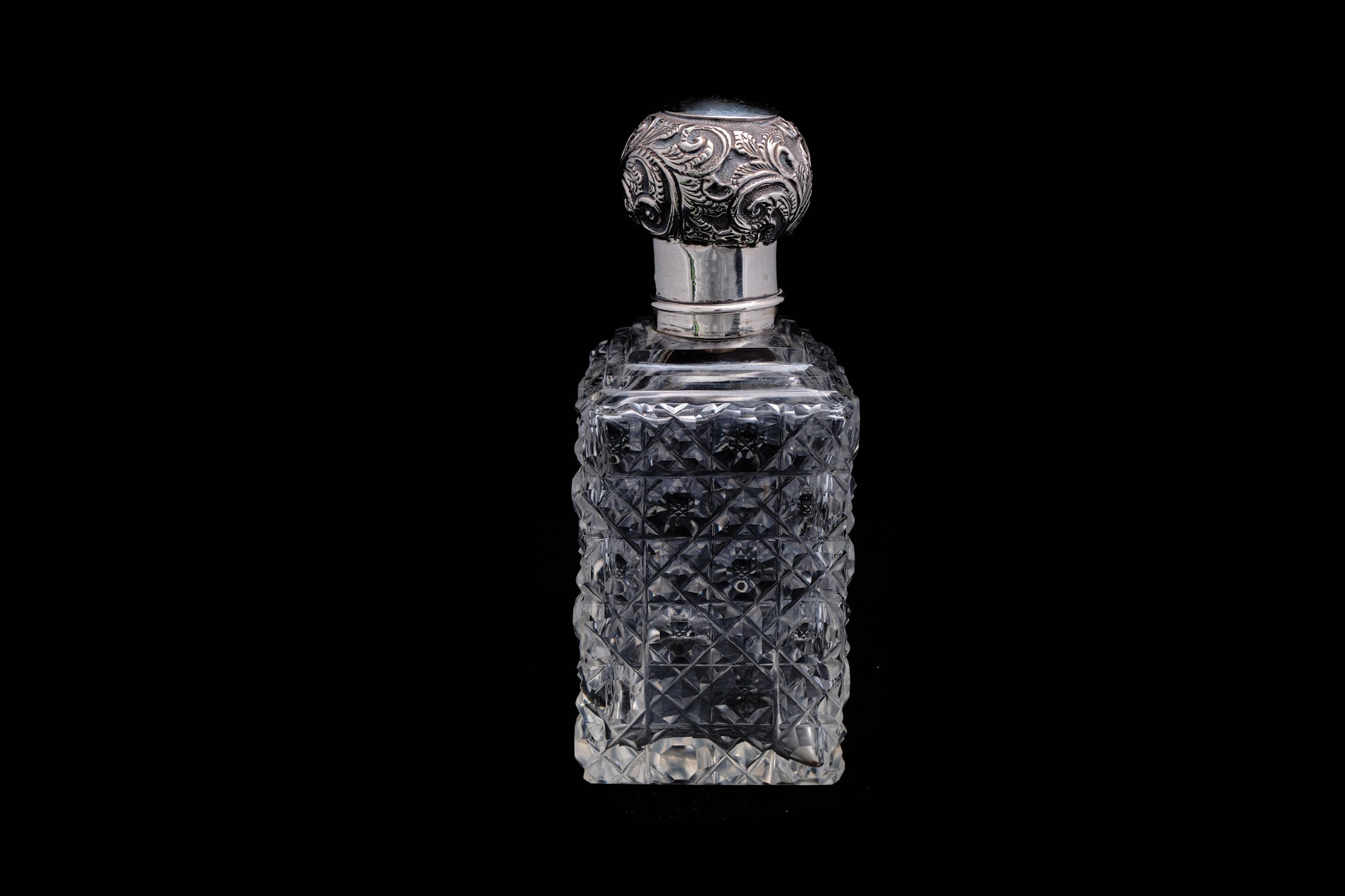 Victorian Sterling Silver Top Perfume Bottle