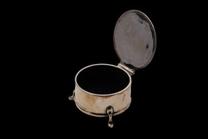 Edwardian Sterling Silver Footed Trinket Pot.